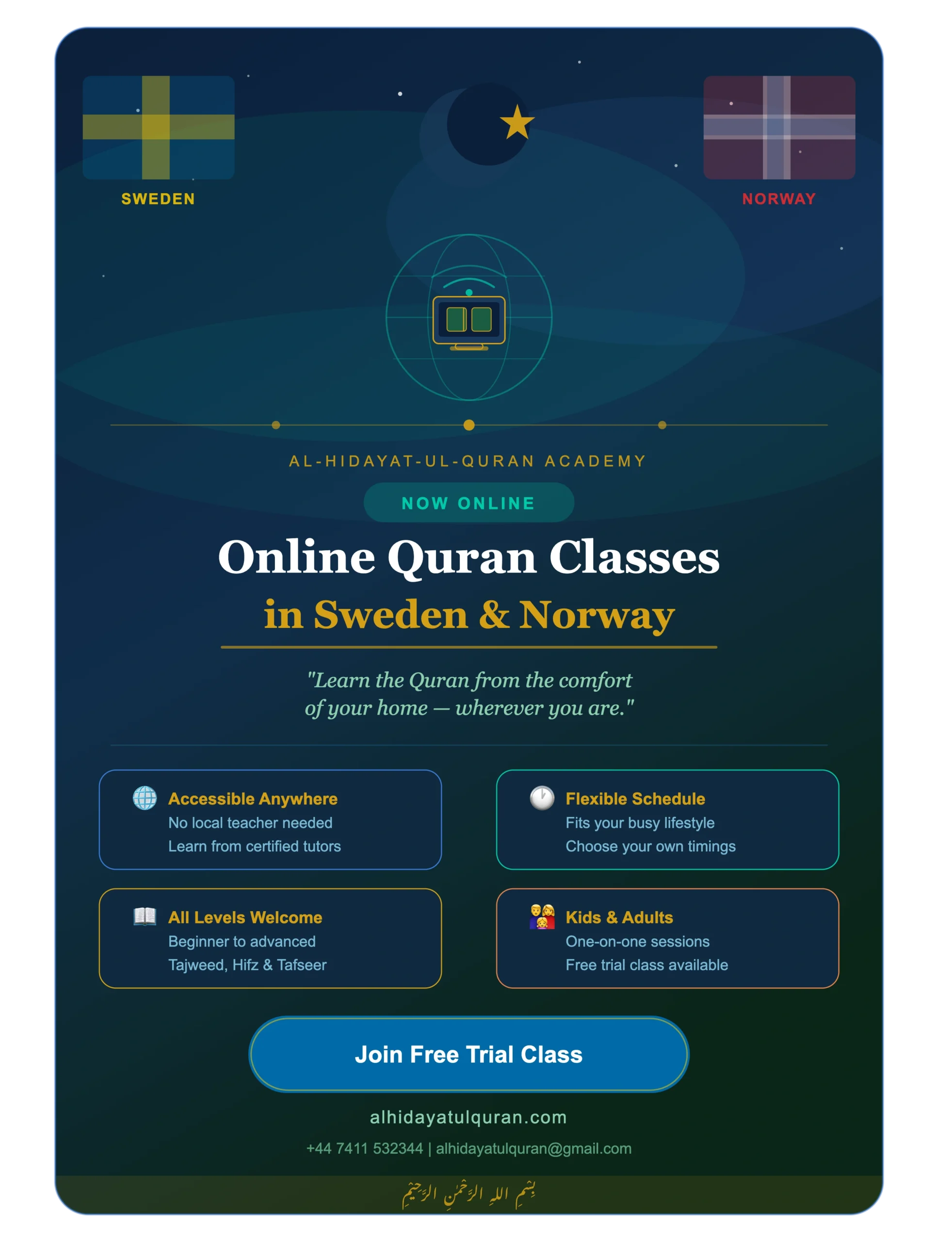 Online Quran Classes in Sweden and Norway